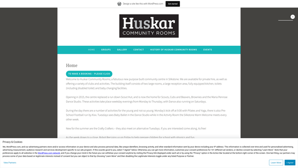 Screenshot of the Silkstone Community Centre website