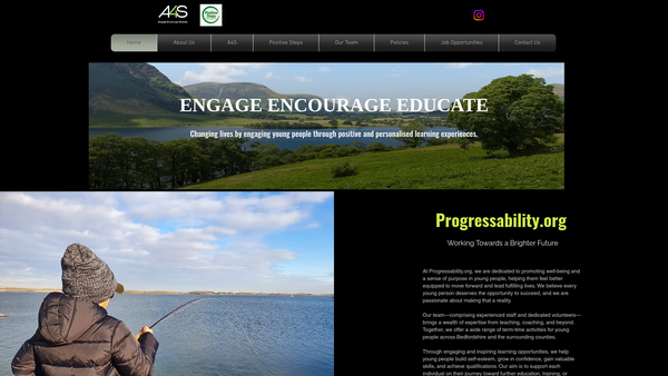 Screenshot of the Progressability.org website