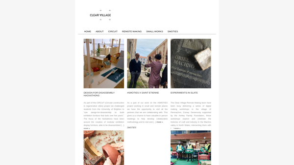 Screenshot of the Clear Village Charitable Trust website