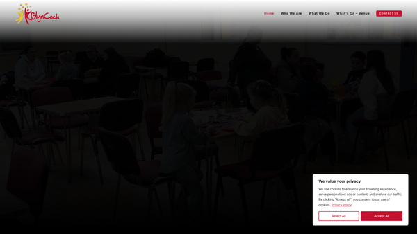 Screenshot of the Glyncoch Community Regeneration Ltd website