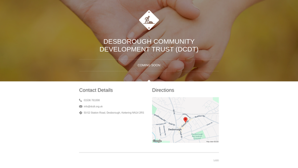 Screenshot of the Desborough Community Development Trust website