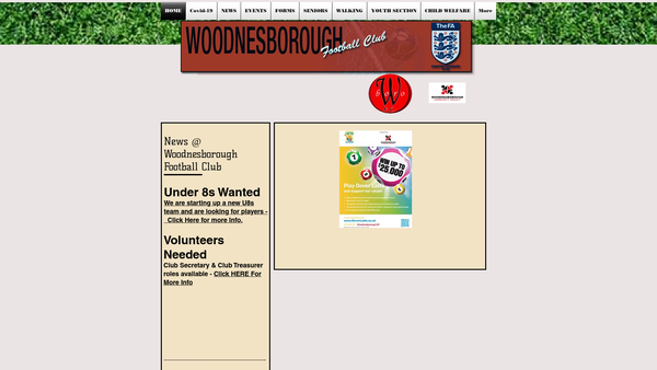 Screenshot of the Woodnesborough Community Project website