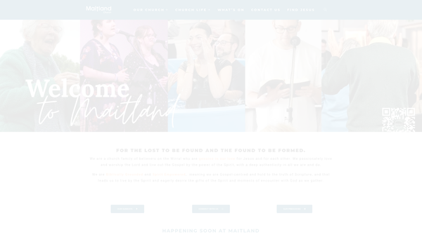 Screenshot of the Maitland Evangelical Church website