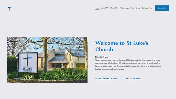 Screenshot of the The Parochial Church Council Of The Ecclesiastical Parish Of Hedge End St Luke website