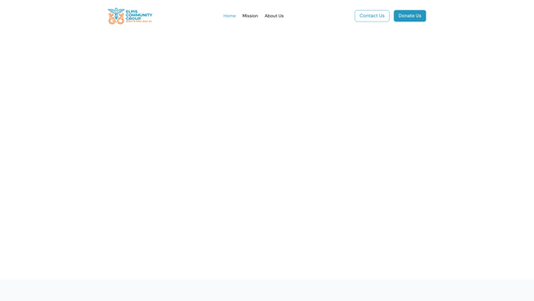 Screenshot of the Elpis Community Group website