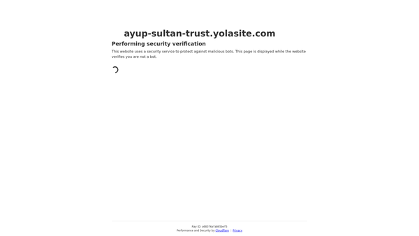 Screenshot of the Ayup Sultan Trust website