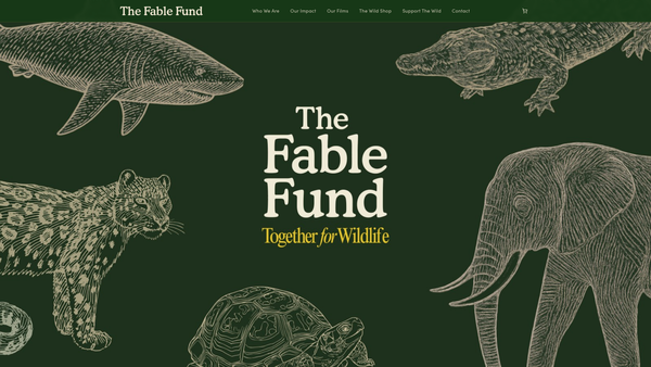 Screenshot of the The Fable Fund Limited website