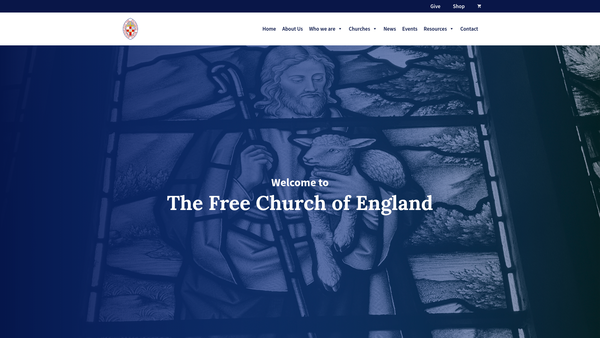 Screenshot of the Free Church Of England Convocation Charity website