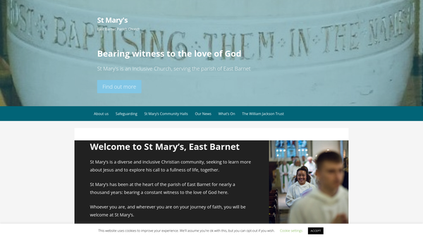 Screenshot of the The Parochial Church Council Of The Ecclesiastical Parish Of East Barnet website