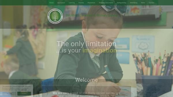 Screenshot of the Friends Of Birchfield School (Fobs) website