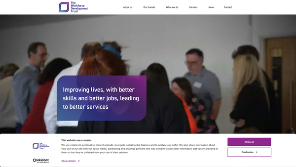 Screenshot of the The Workforce Development Trust Limited website