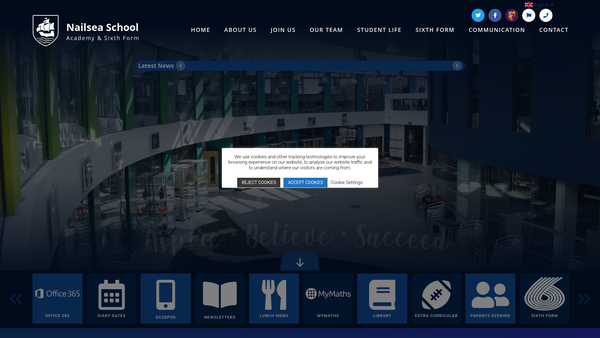 Screenshot of the The Nailsea Link website