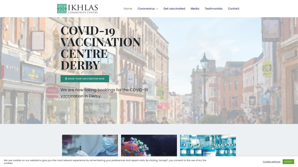 Screenshot of the Ikhlas Education Centre Limited website