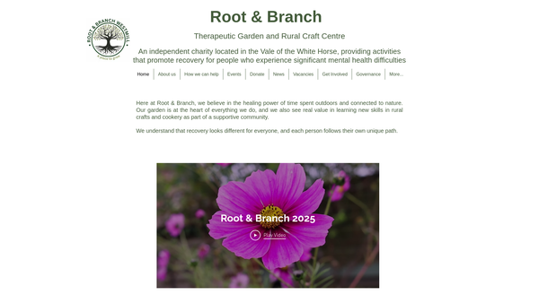 Screenshot of the Root & Branch Westmill website