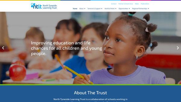 Screenshot of the North Tyneside Learning Trust website