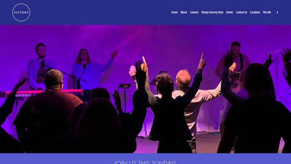 Screenshot of the Victory Church Cwmbran website