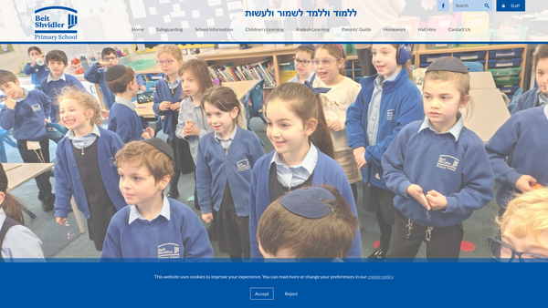 Screenshot of the Beit Shvidler Primary School PTA website