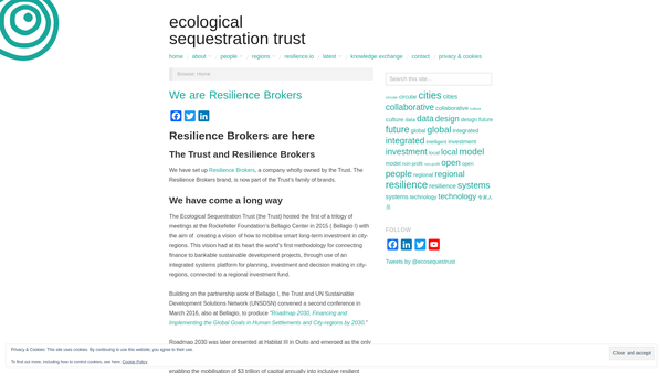 Screenshot of the The Ecological Sequestration Trust website