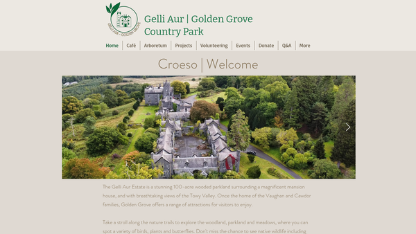 Screenshot of the Golden Grove Trust website