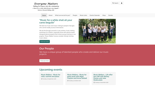 Screenshot of the Everyone Matters website