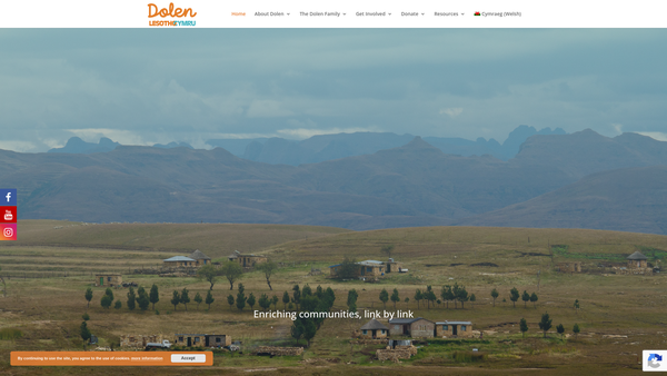 Screenshot of the Dolen Cymru - Wales Lesotho Link website
