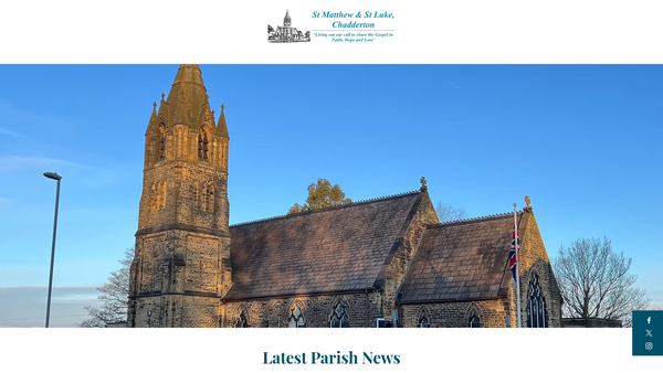 Screenshot of the The Parochial Church Council Of The Ecclesiastical Parish Of St Matthew And St Luke, Chadderton website