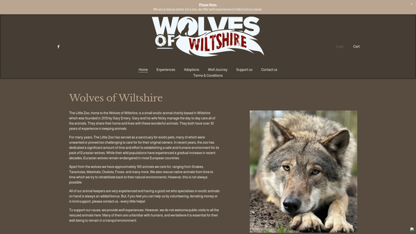 Screenshot of the The Little Zoo website