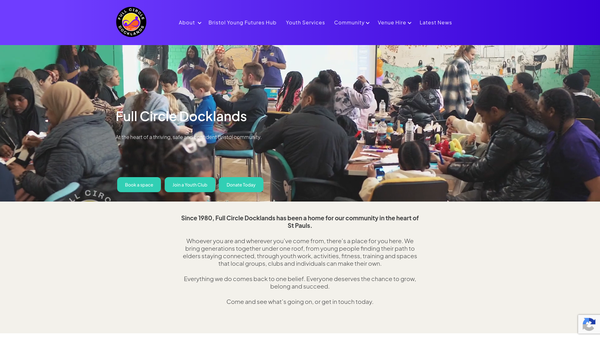 Screenshot of the Full Circle Docklands Ltd website