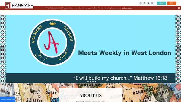 Screenshot of the Hamsayeh International website