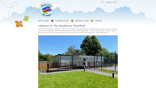 Screenshot of the The Sombornes' Pre-School website