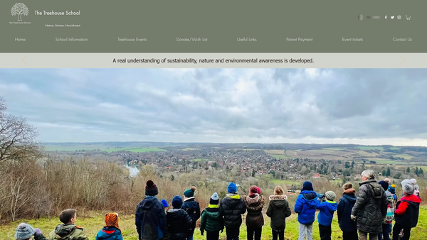 Screenshot of the The Tree House Trust website