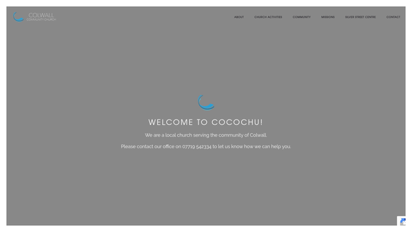 Screenshot of the Colwall Community Church website