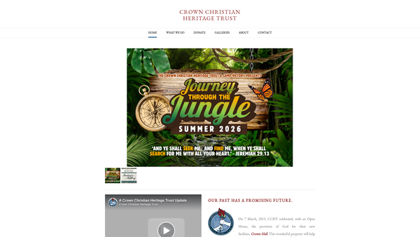 Screenshot of the Crown Christian Heritage Trust website