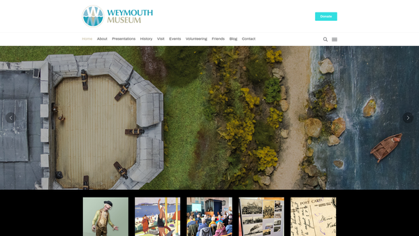 Screenshot of the Weymouth Museum Trust website