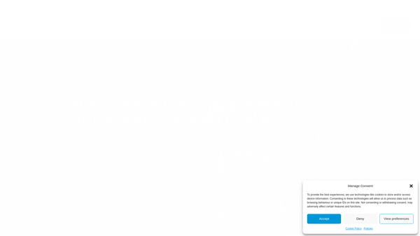 Screenshot of the Cheshire Community Foundation Limited website