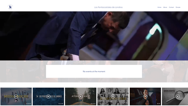 Screenshot of the Los Pentecostales De Londres website