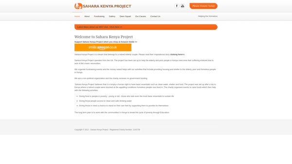 Screenshot of the Sahara Kenya Project website
