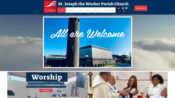 Screenshot of the The Parochial Church Council Of The Ecclesiastical Parish Of St Joseph The Worker, Northolt West End website