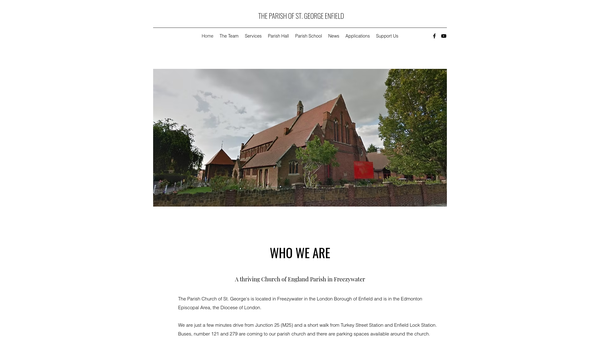 Screenshot of the The Parochial Church Council Of St Georges Church Freezywater website