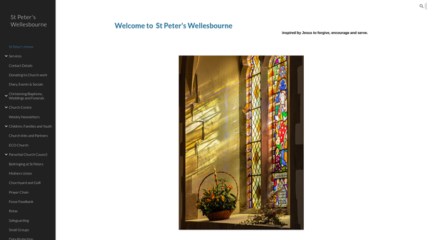 Screenshot of the The Parochial Church Council Of The Ecclesiastical Parish Of St Peter's Church, Wellesbourne website