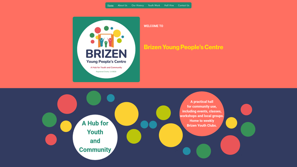 Screenshot of the The Brizen Young People's Centre website