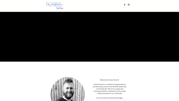 Screenshot of the Horizon Church Sutton website