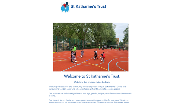 Screenshot of the St Katharine's Trust website