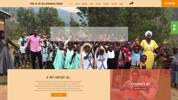 Screenshot of the The Goboka Rwanda Trust website