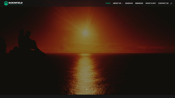 Screenshot of the Dukinfield Congregational Church website