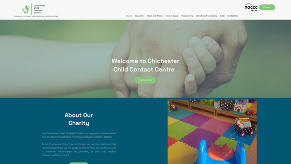 Screenshot of the Chichester Child Contact Centre website