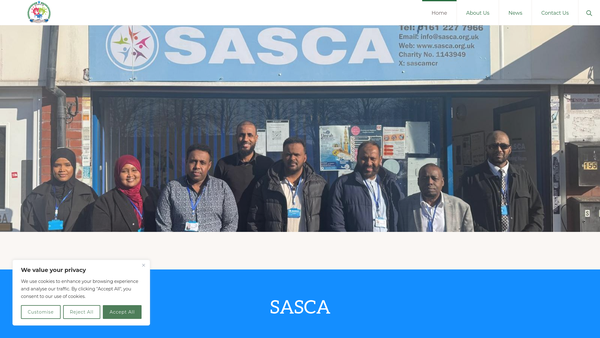 Screenshot of the Somali Adult Social Care Agency website