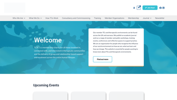 Screenshot of the The Consortium For Therapeutic Communities (Tctc) website