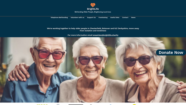 Screenshot of the Age Concern Chesterfield And District website