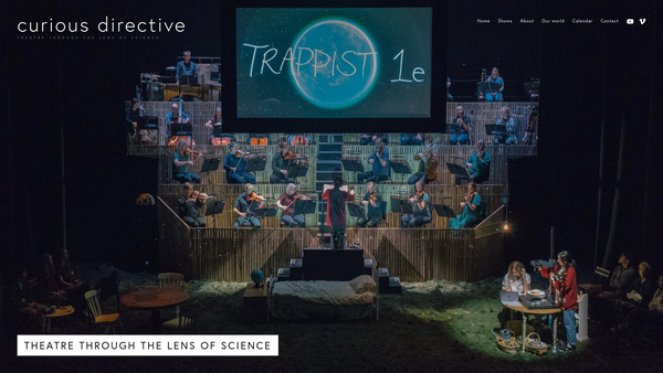 Screenshot of the Curious Directive website